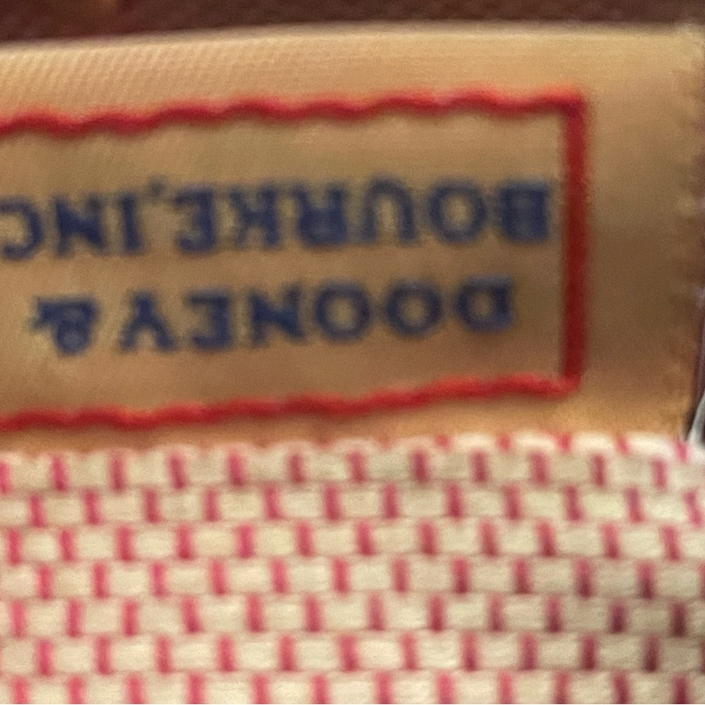 Dooney & Bourke Green Logo-Print Drawstring Hobo with Brown Leather Trim